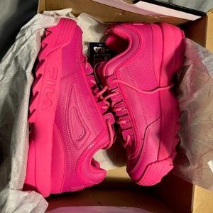 Womens Fila Disruptor 2 Athletic Shoe - Glow Pink Monochrome